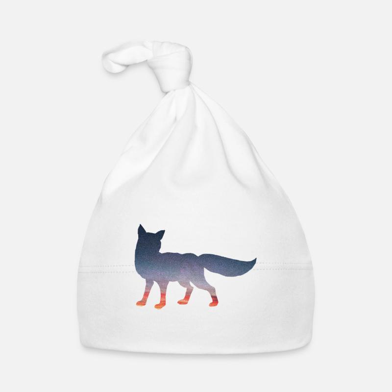 Space Fox - Baby Bio-Mütze - Weiß