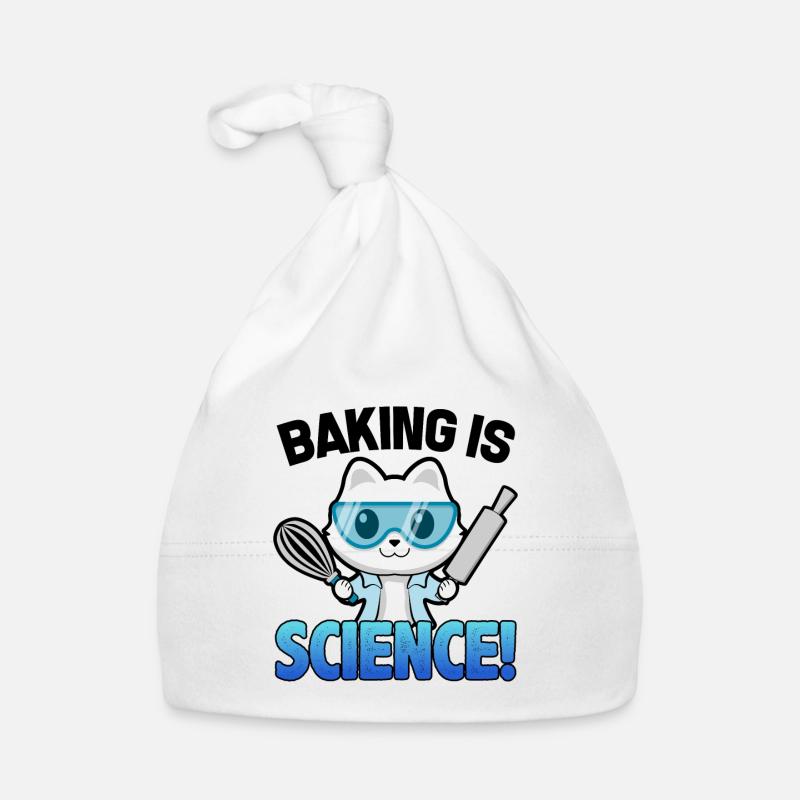 Funny Scientist Kitty Baker Baking is Science Gift Organic Baby Cap