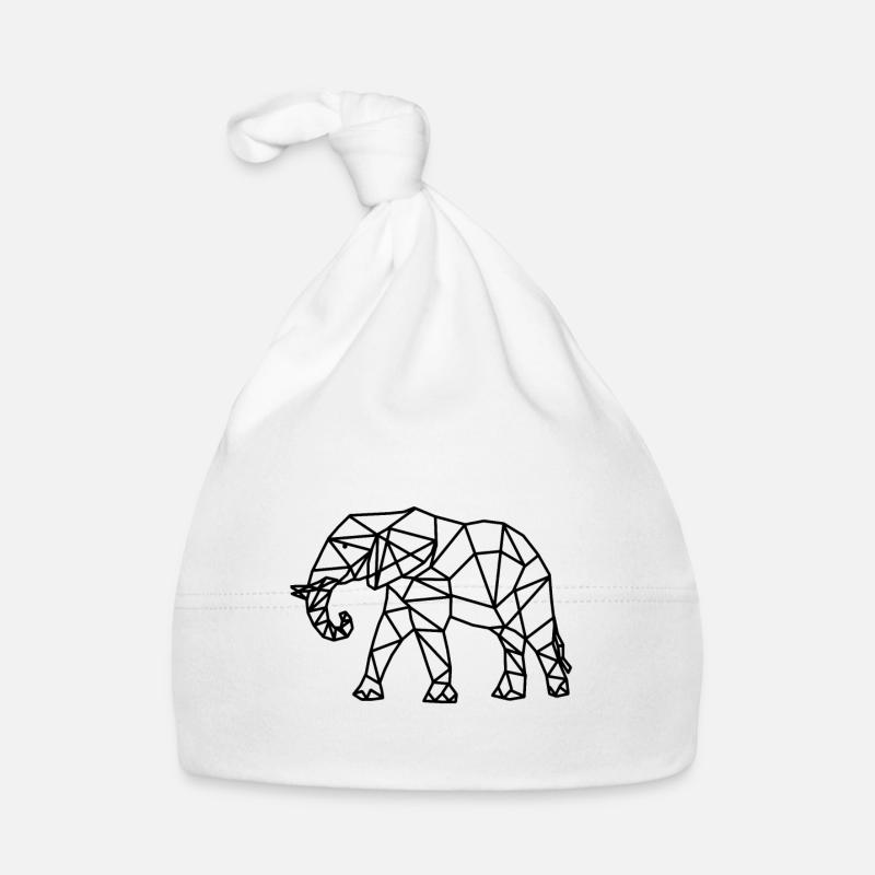 Elephant geometric geometry animals Organic Baby Cap