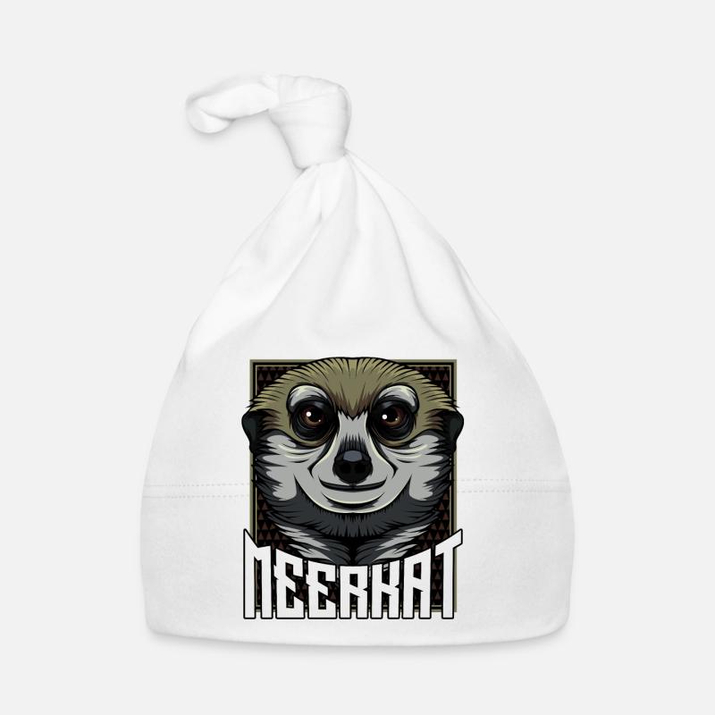 Erdmännchen Gesicht Tierfreund Tierliebe Geschenk Baby Bio-Mütze
