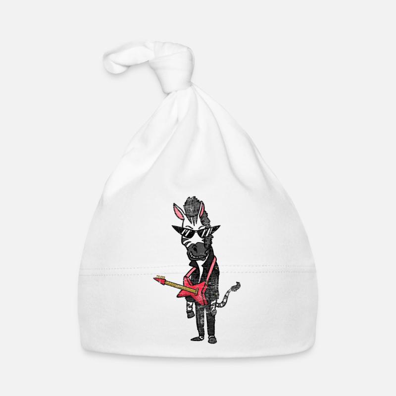 Zebra Rocker Geschenk Baby Bio-Mütze