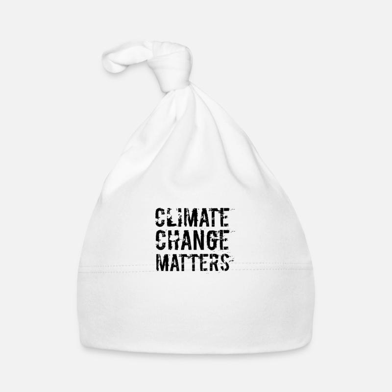 climate change climate change climate change climate change - Organic Baby Cap - white
