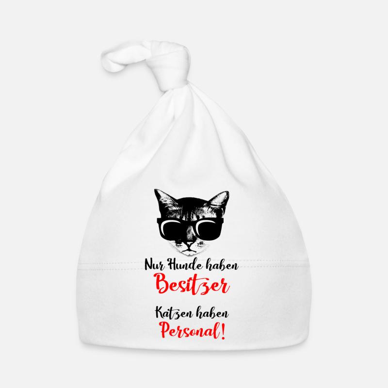 Chat, Chats - Bonnet bio Bébé - blanc