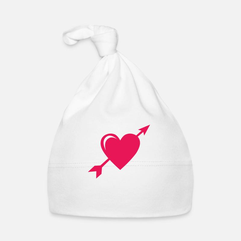 Coeur avec flèche Bonnet bio Bébé