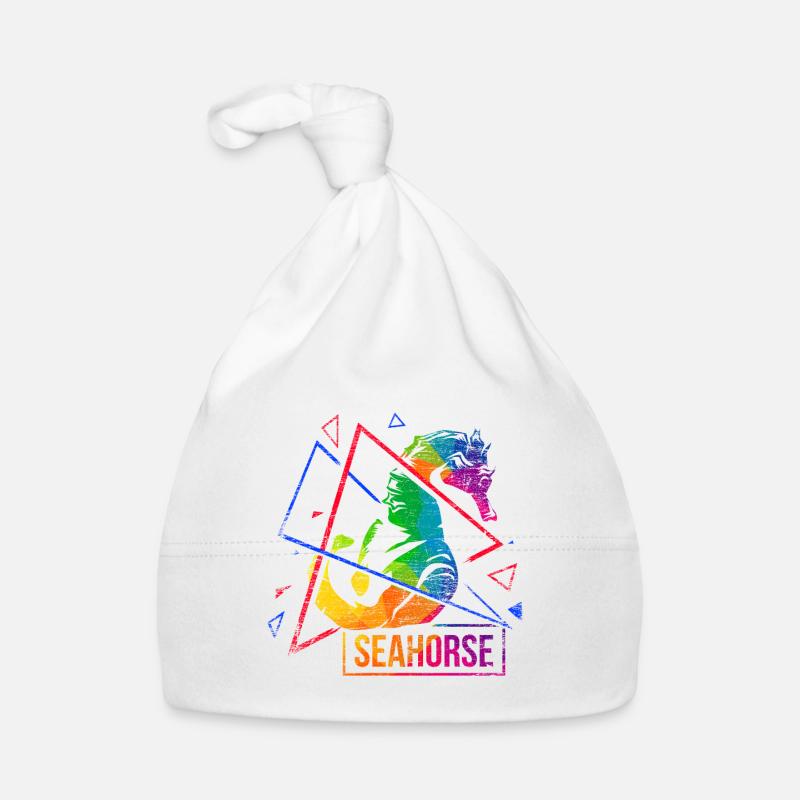 Seahorse polygon gift Organic Baby Cap