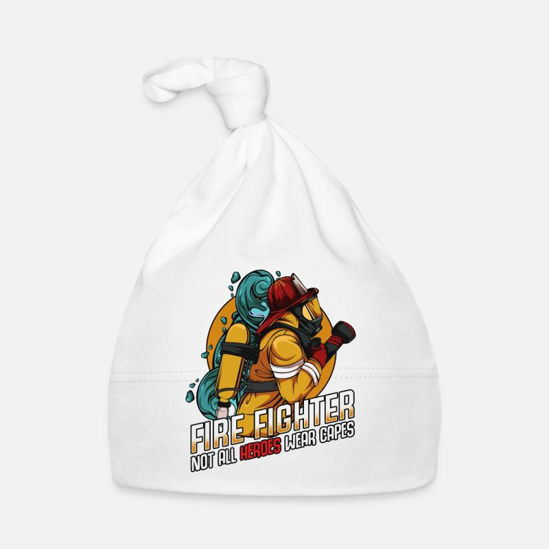 Idée de cadeau dictons déclaration de super-héros pompier Bonnet bio Bébé