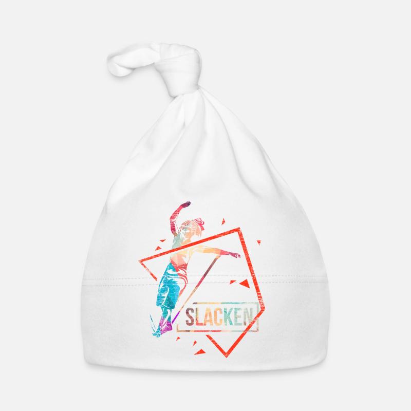 Slackline Polygon Geschenk Baby Bio-Mütze