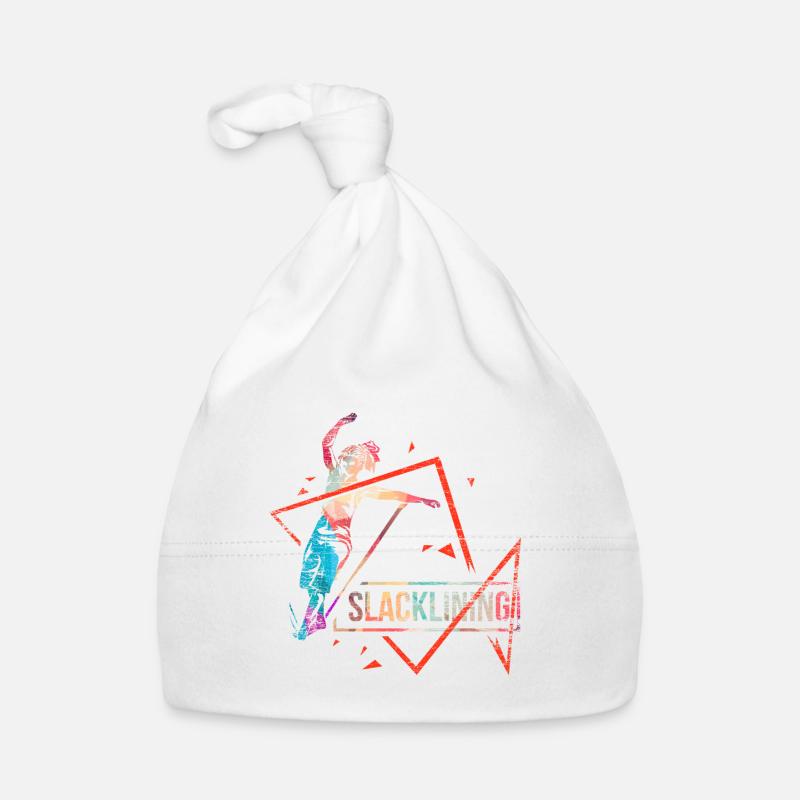 Slackline Polygon Geschenk Baby Bio-Mütze