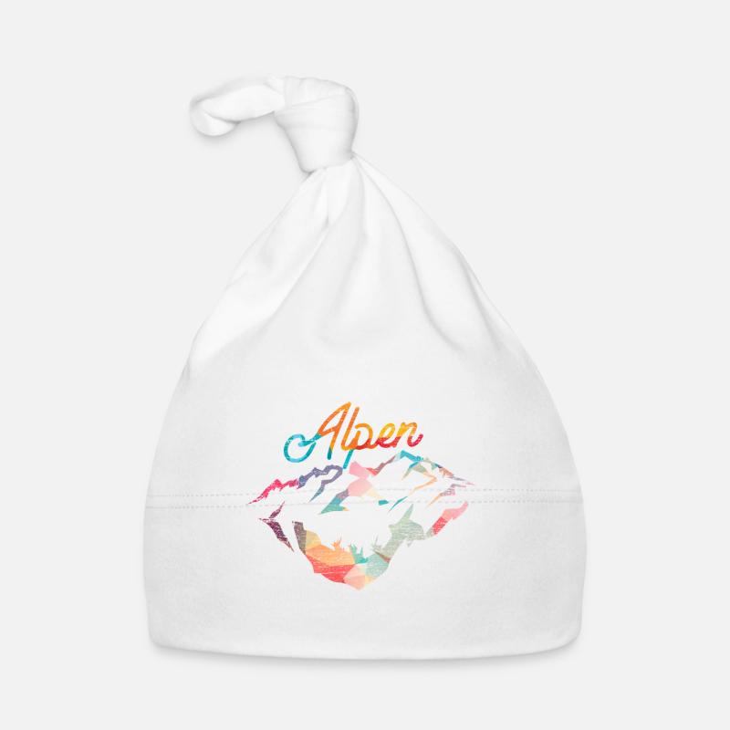 Alpen Polygon Geschenk Baby Bio-Mütze