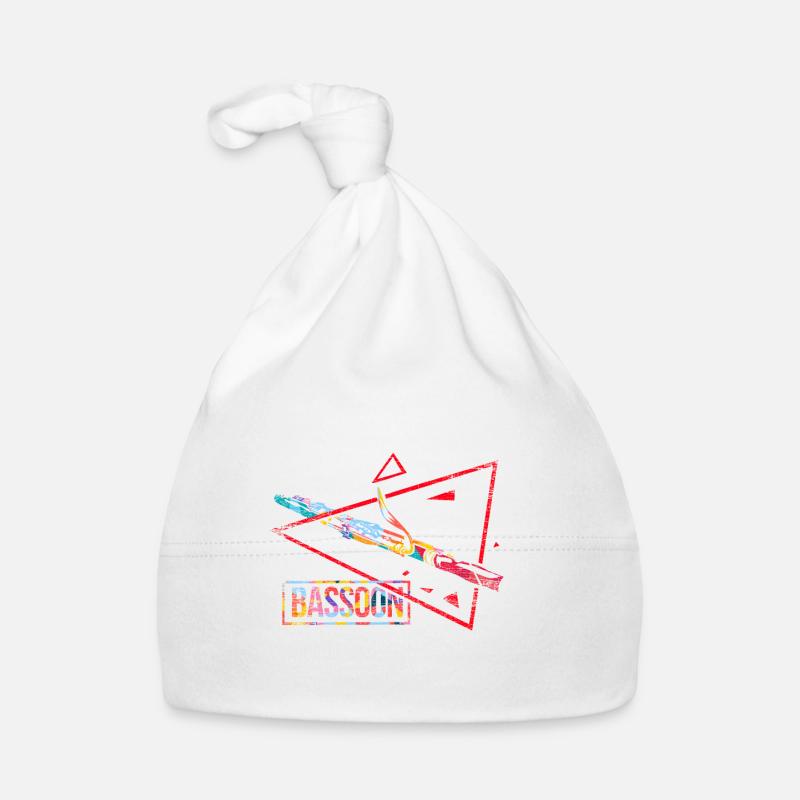 Fagott Polygon Geschenk - Baby Bio-Mütze - Weiß