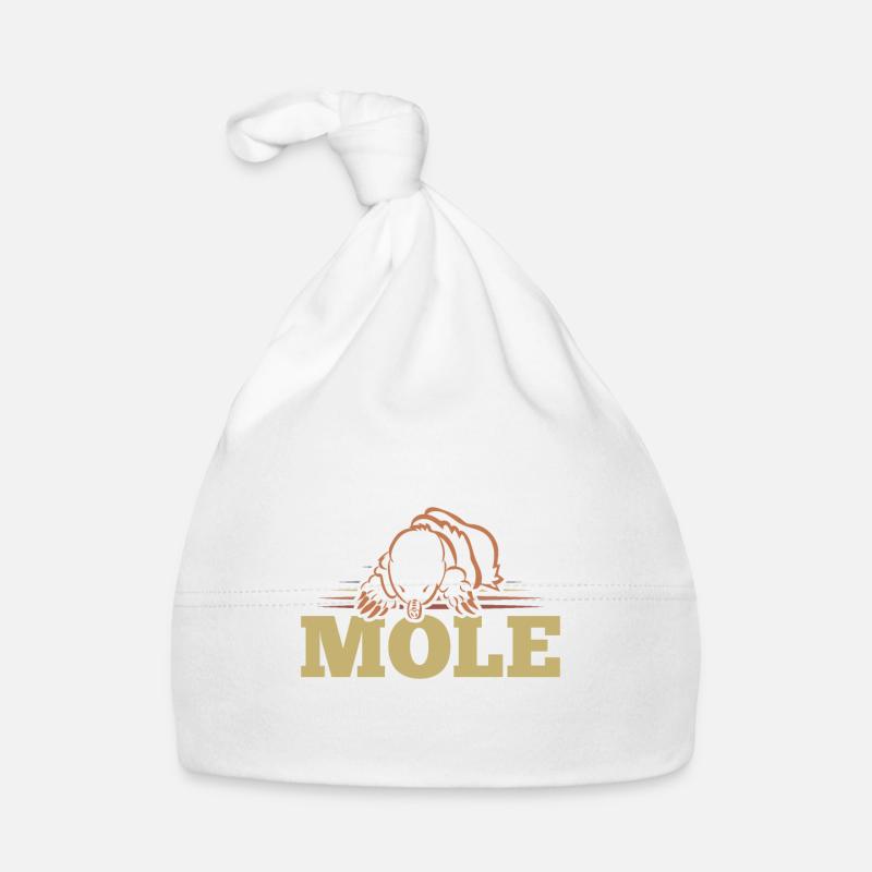 mole - Organic Baby Cap - white