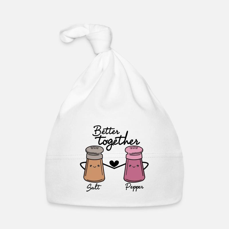 Better Together Salz Pfeffer Herz Gewürz Geschenk Baby Bio-Mütze