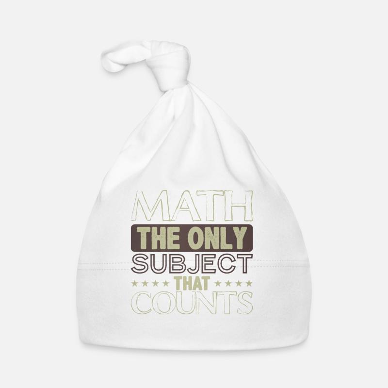 Math Le seul sujet qui compte Math Math Geek - Bonnet bio Bébé - blanc