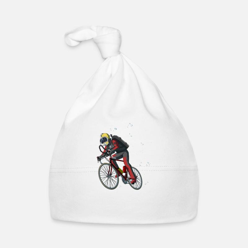 Dive Underwater Snorkel Divers Gift Idea - Organic Baby Cap - white