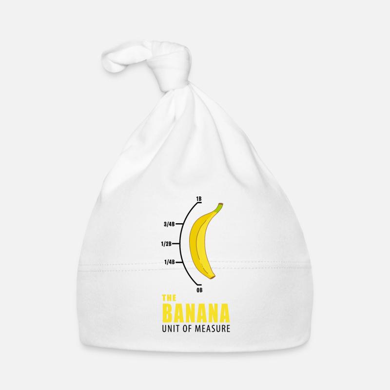 Banane Mesure jaune nerd drôle cadeau - Bonnet bio Bébé - blanc