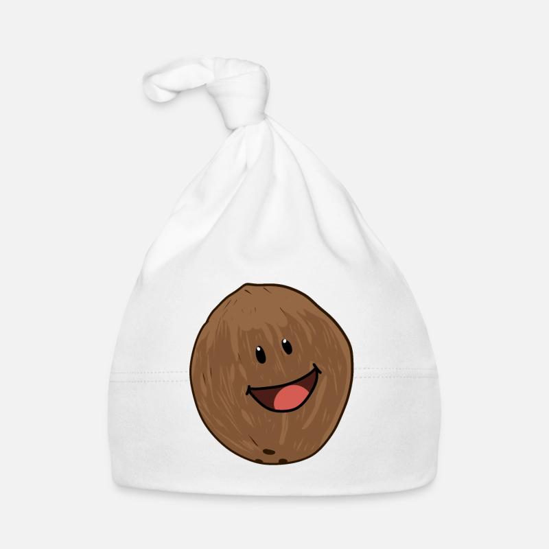 Coconut Coconut Nuts Nut Coconuts - Organic Baby Cap - white