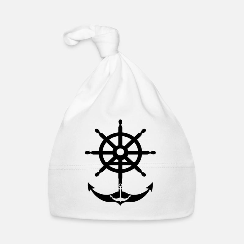 Ancre - Bonnet bio Bébé - blanc
