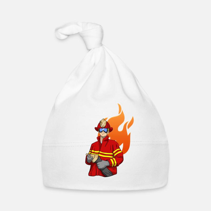 Feuerwehrmann Firefighter Baby Bio-Mütze
