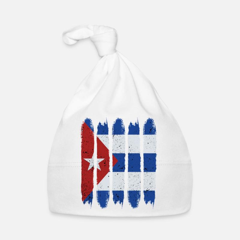 Drapeau cubain cool cadeau moderne de La Havane - Bonnet bio Bébé - blanc