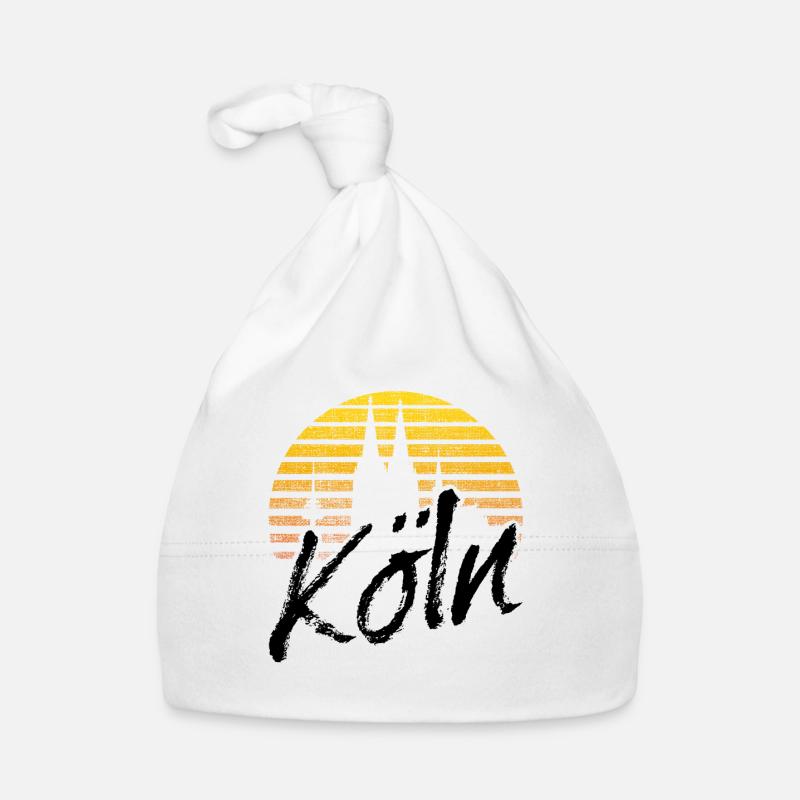 Köln Kölner Skyline Kölner Dom Vintage Geschenk Baby Bio-Mütze