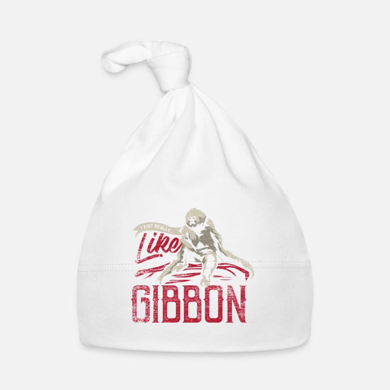 Cadeau Gibbon Bonnet bio Bébé