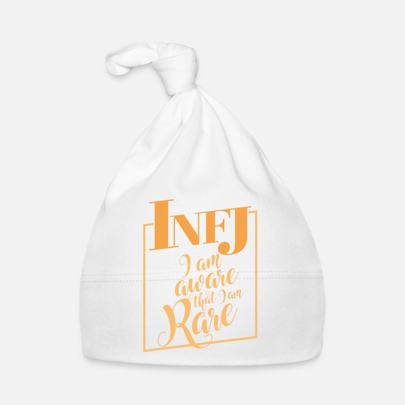 INFJ conscient que je suis rare design drôle cadeau - Bonnet bio Bébé - blanc