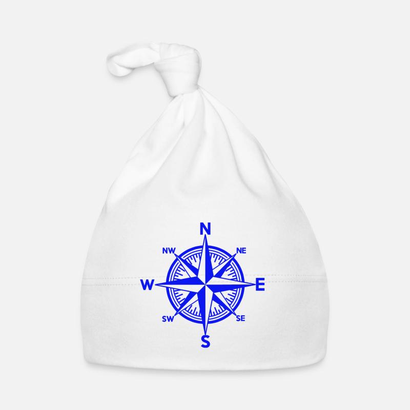 Nautik Windrose Maritime Navigation Maritime Marine Bonnet bio Bébé