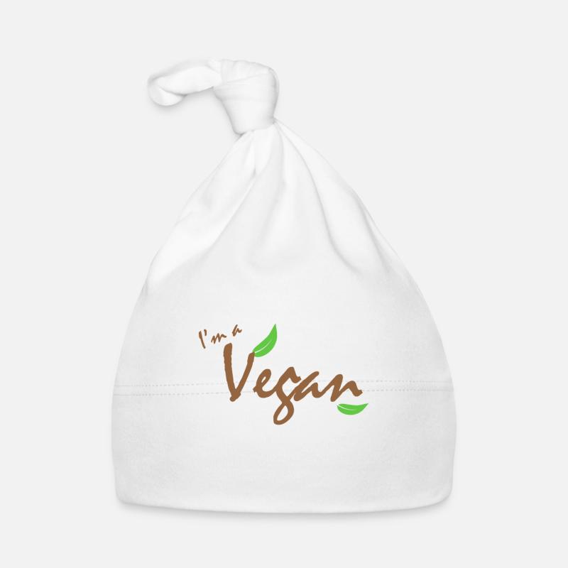 I´m a vegan - Ich bin ein veganer Baby Bio-Mütze
