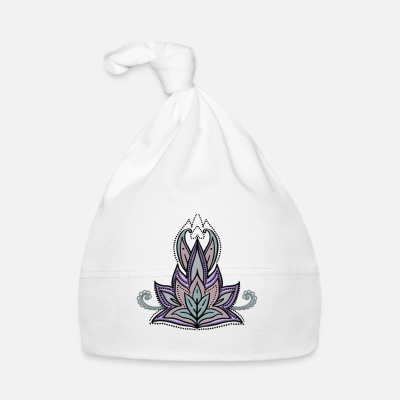 Abstraktes dekoratives Blumenmuster, Mandala Baby Bio-Mütze