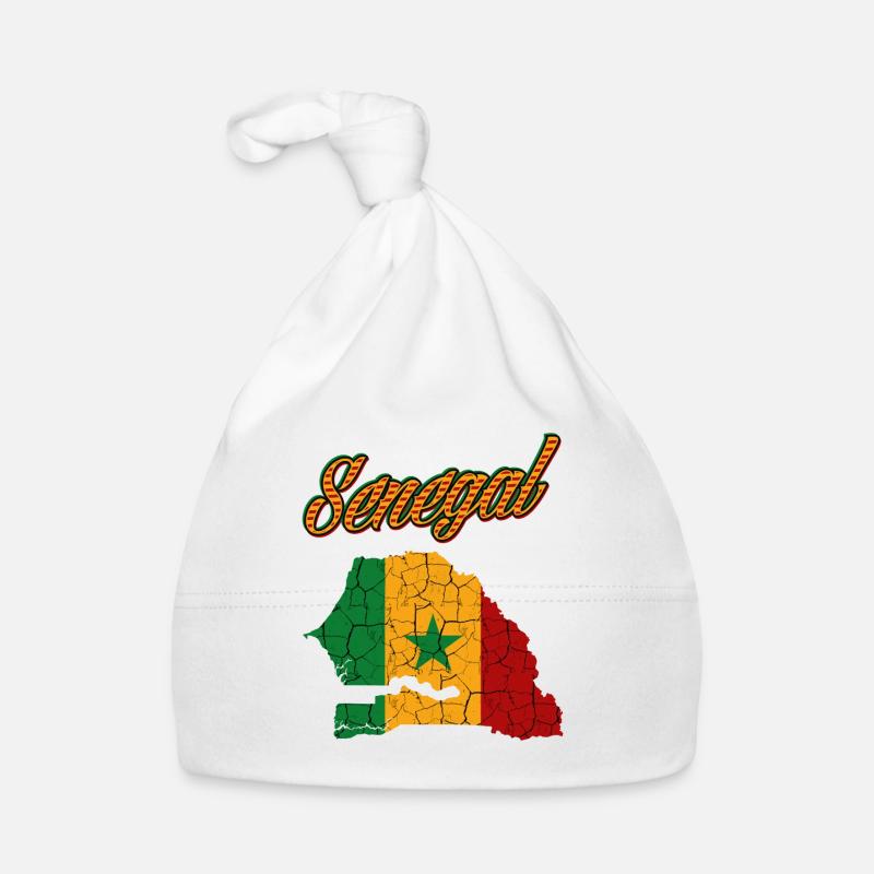 Cool Sénégal Contour Dakar Cadeau Pikine - Bonnet bio Bébé - blanc
