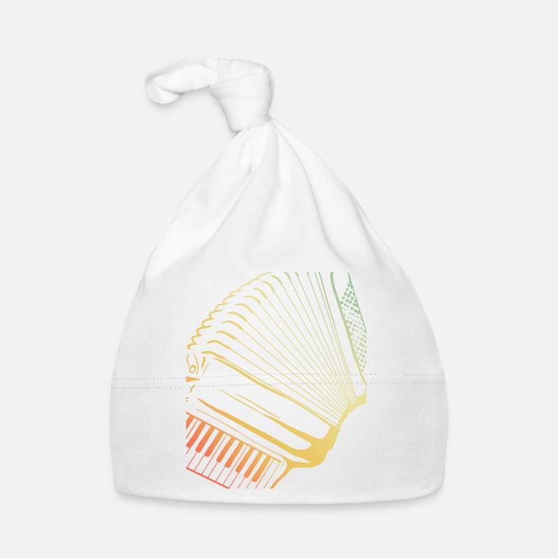 Retro Farben Akkordeon Musiker Geschenkidee Baby Bio-Mütze