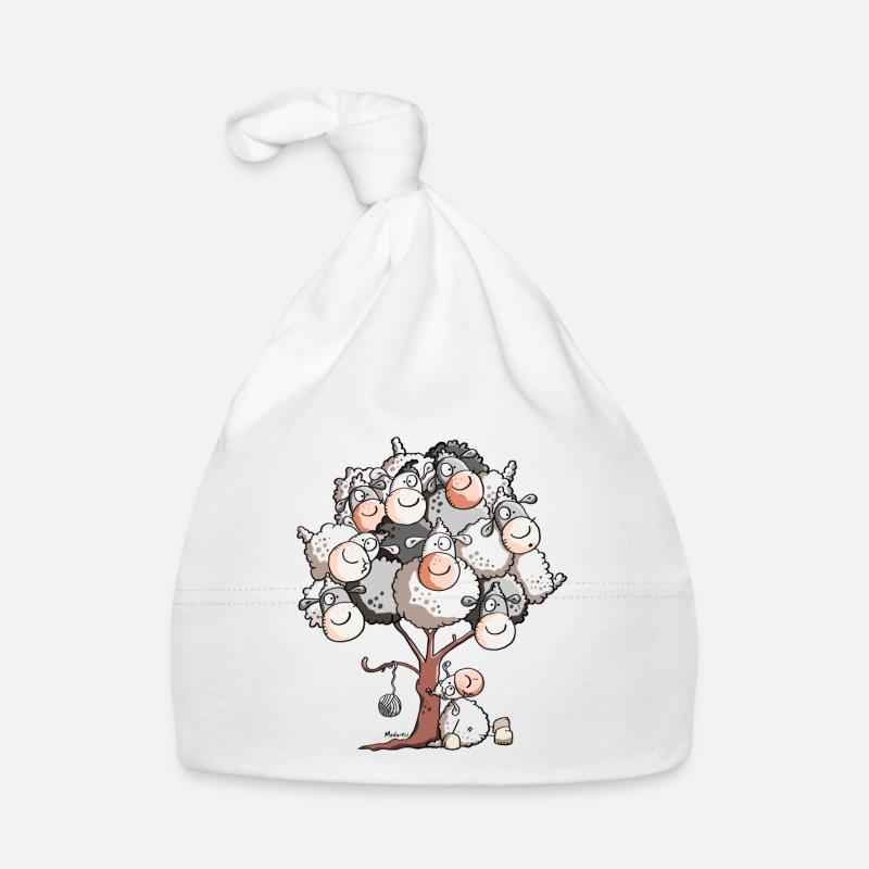 Wolliges Schafbäumchen Baby Bio-Mütze