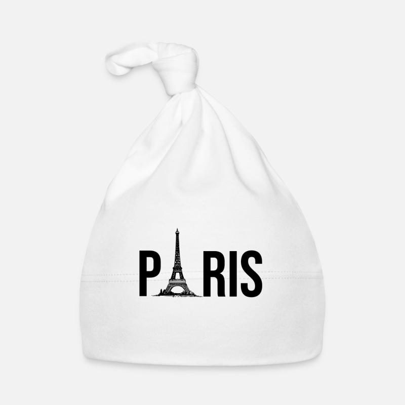 Paris – Typographie avec le charme de la tour Eiffel Bonnet bio Bébé