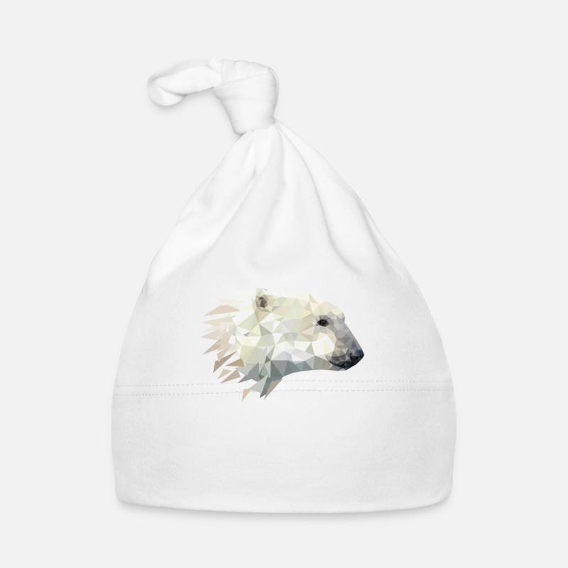 Polar Bär Eisbär Design - Baby Bio-Mütze - Weiß