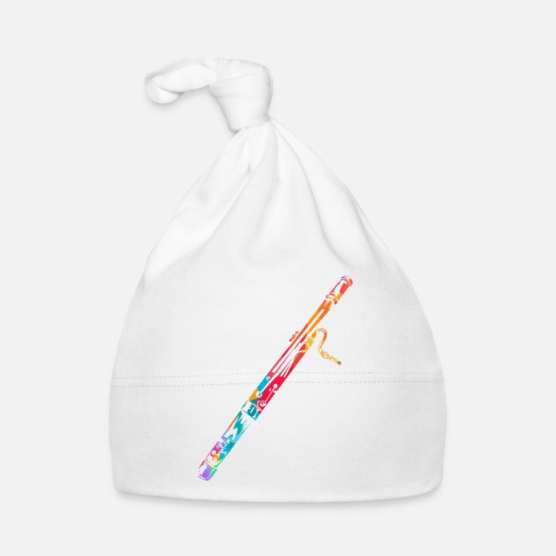 Cadeau basson - Bonnet bio Bébé - blanc