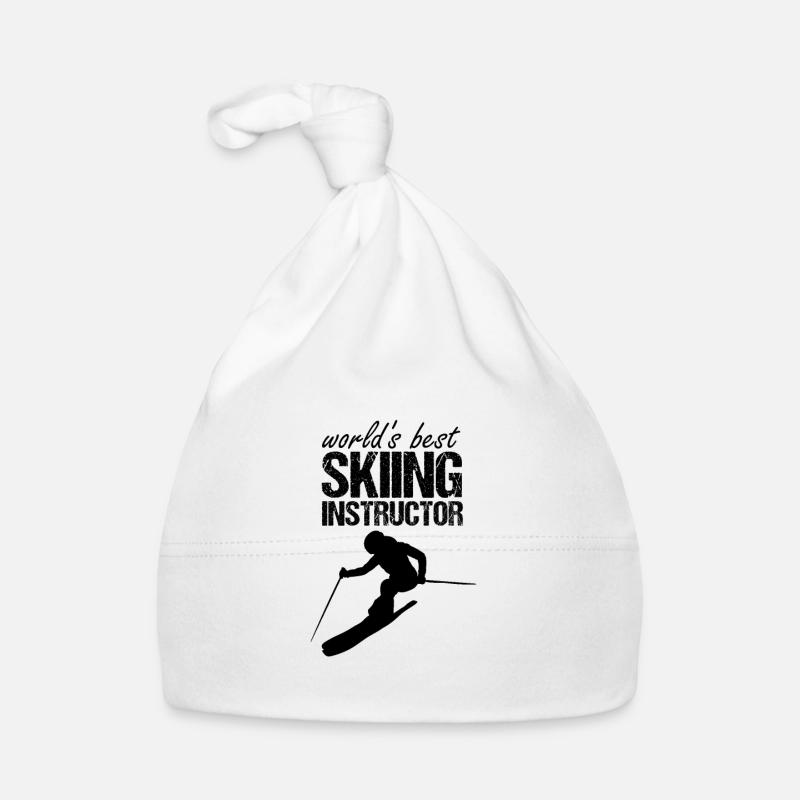 Meilleur moniteur de ski - Bonnet bio Bébé - blanc