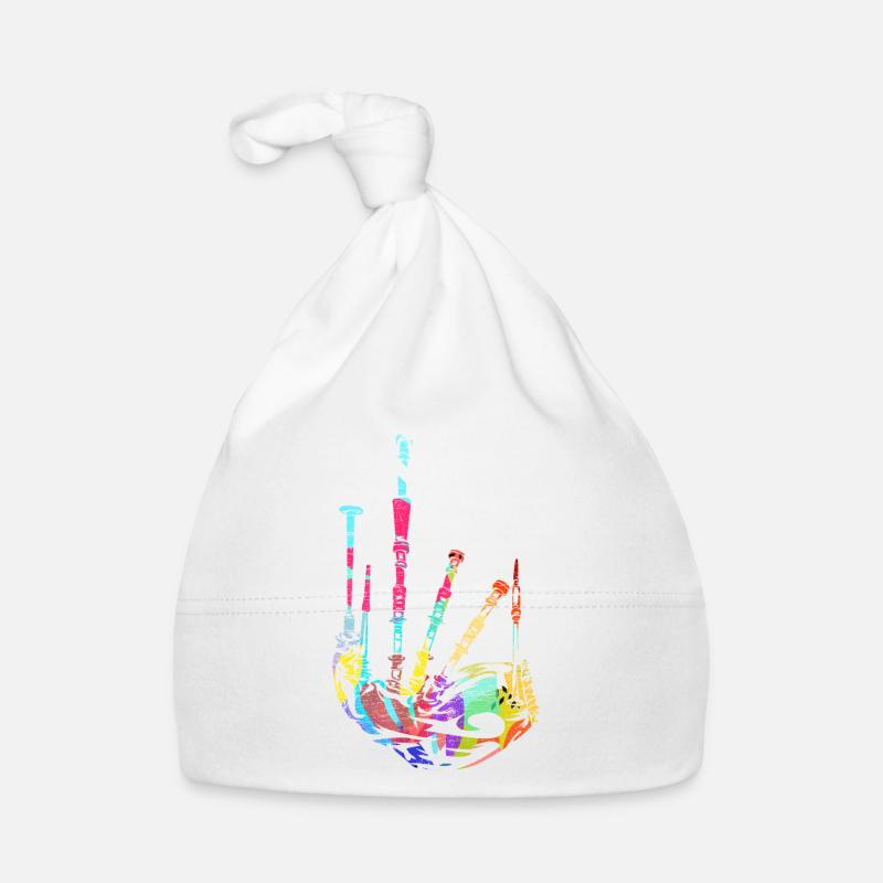 Dudelsack Geschenk - Baby Bio-Mütze - Weiß