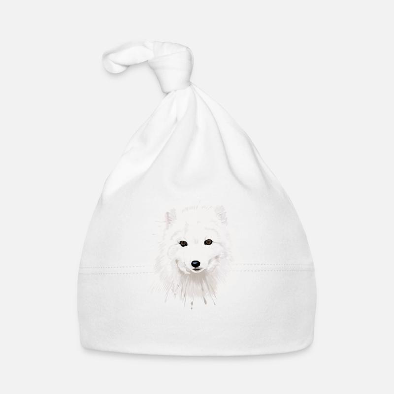 Arctic Fox - Organic Baby Cap - white