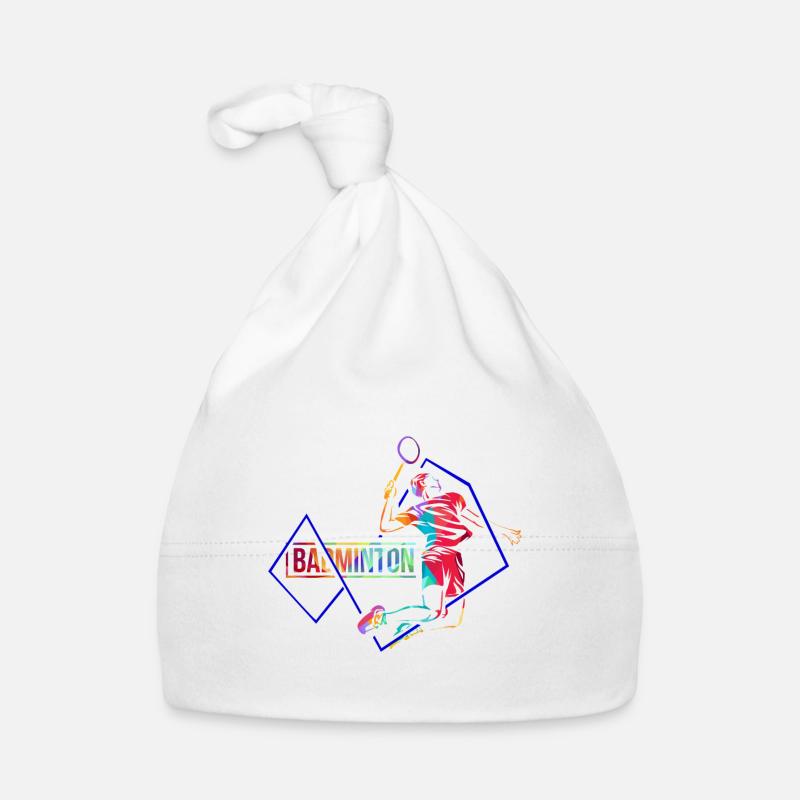 Sport de badminton - Bonnet bio Bébé - blanc