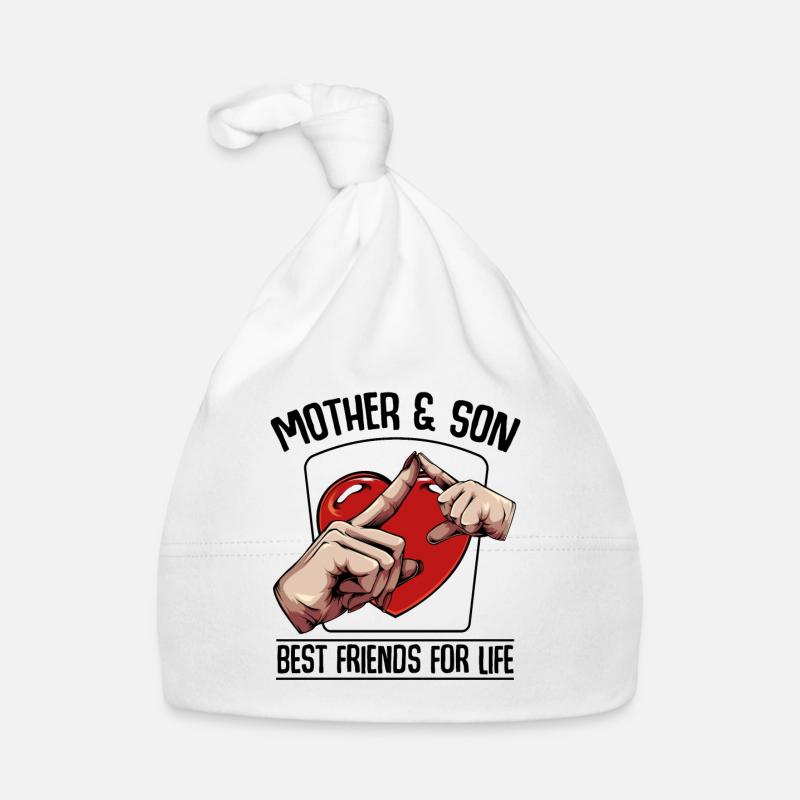 Mutter und Sohn Baby Bio-Mütze