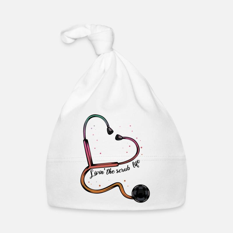 Krankenschwester - Baby Bio-Mütze - Weiß