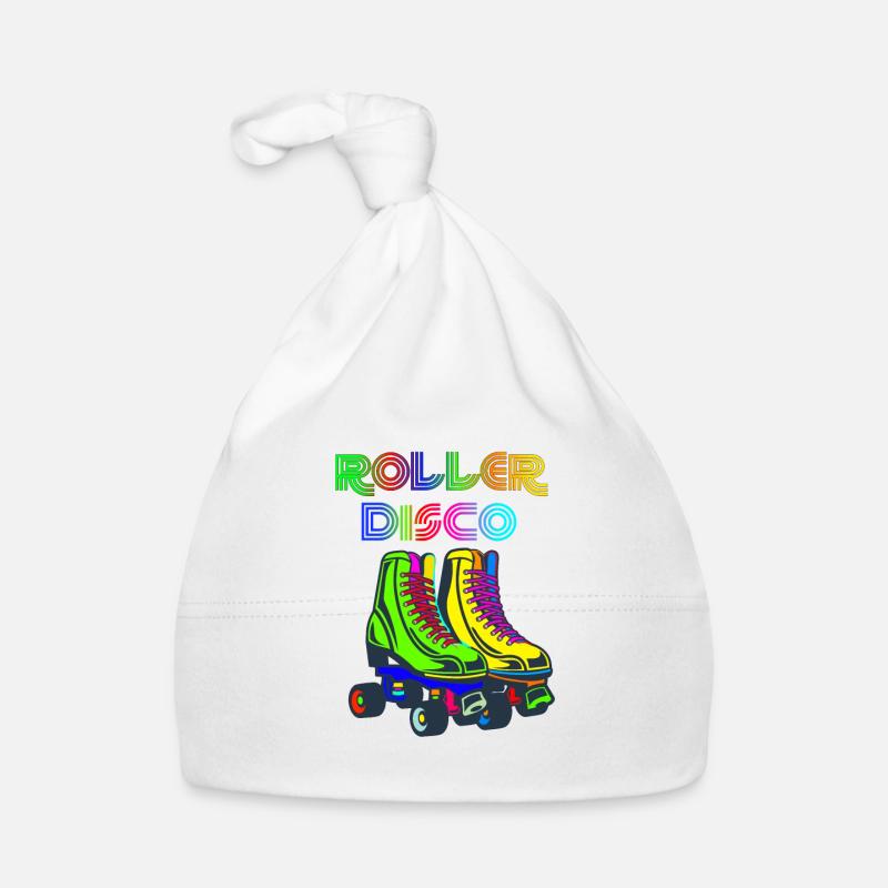 Rollschuhe Roller Disco Retro 70s 80s 70er 80er Baby Bio-Mütze