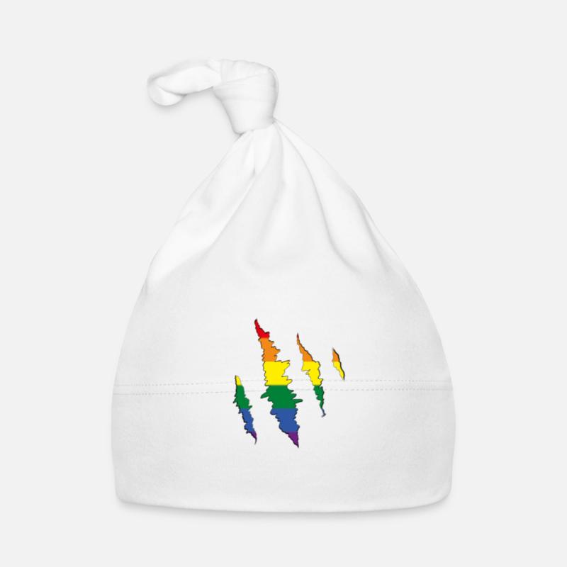 Rainbow Claw Scratch Trace Organic Baby Cap