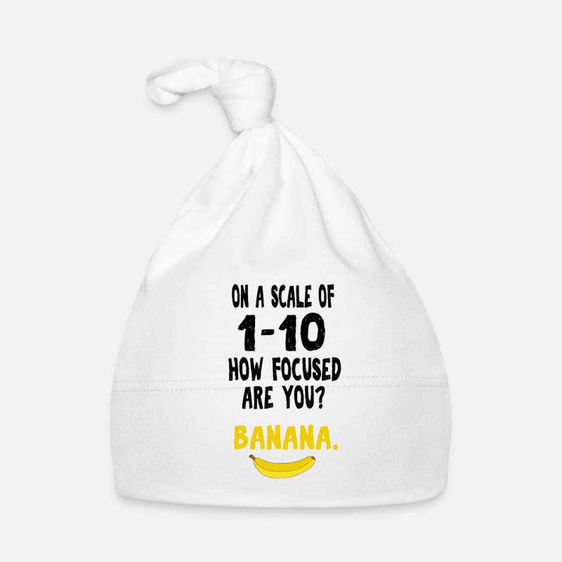 Cadeau drôle de nerd de concentration de banane TDAH Bonnet bio Bébé