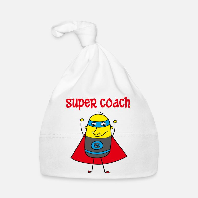 Super coach - Bonnet bio Bébé - blanc