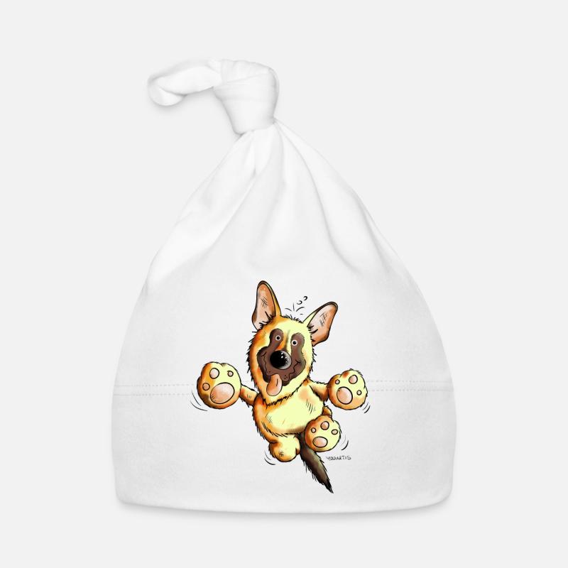Funny German Shepherd Organic Baby Cap