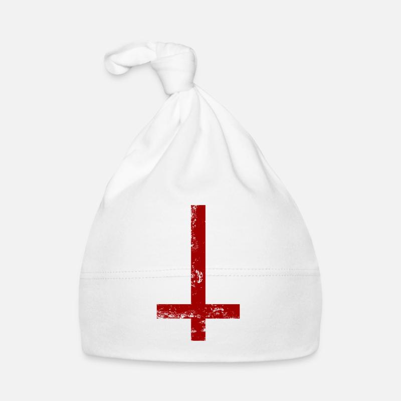 Inverted Cross Peter Satan Seal Symbol Goth Organic Baby Cap