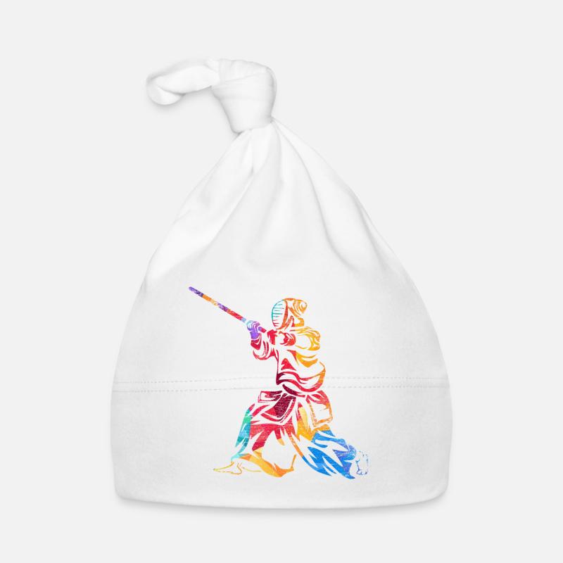 Cadeau de kendo - Bonnet bio Bébé - blanc