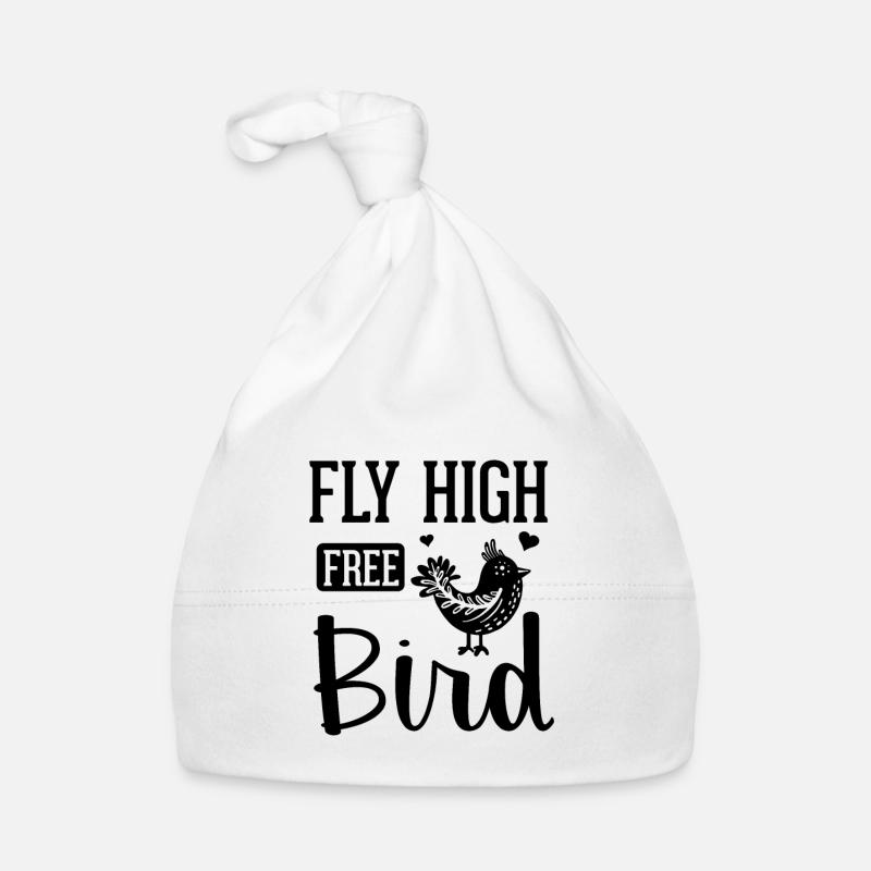 Bird mit Spruch Baby Bio-Mütze