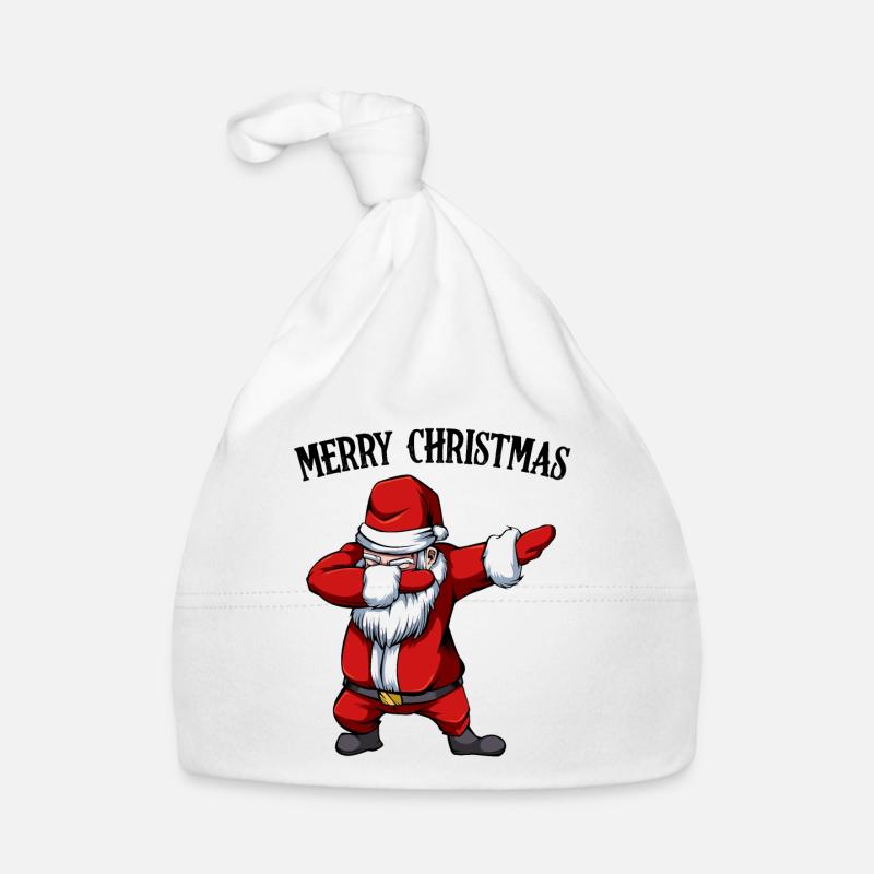 Père Noël - Bonnet bio Bébé - blanc